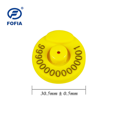 134.2 كيلو هرتز FDX-B علامة الماشية مع علامة الأذن RFID رقاقة TPU مع رقم طباعة الليزر