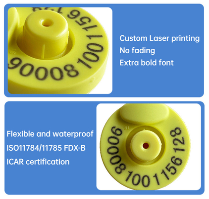 علامات الأذن الإلكترونية لتتبع الحيوانات 134.2 كيلو هرتز تتفاعل لتحديد هوية الحيوانات