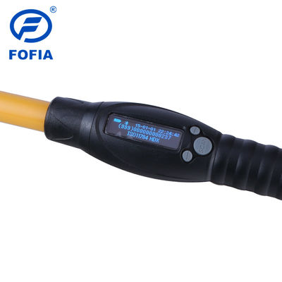 لمسافات طويلة المهنية الماشية RFID علامة عصا القارئ PT280 مع شاشة OLED لتخزين البيانات لقراءة رقاقة الهوية