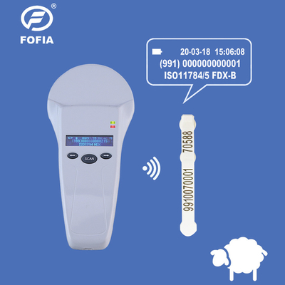 PT580 ماسح رقاقة الحيوانات المحمول للقراءة ISO11784 FDX-B ID64 و HDX Tag