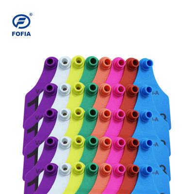 علامة أذن RFID مع دعم الطباعة بالليزر للتصميم المرئي 134.2 كيلو هرتز أصفر أو ضمان رضا العملاء المرتفع الآخر