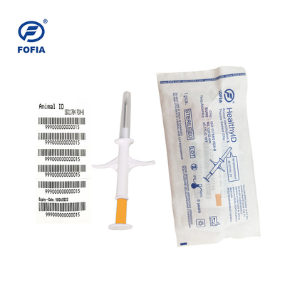شريحة درجة حرارة الحيوان ISO11784/85 مع حقنة - Fofia HT003 Smart Health Tag