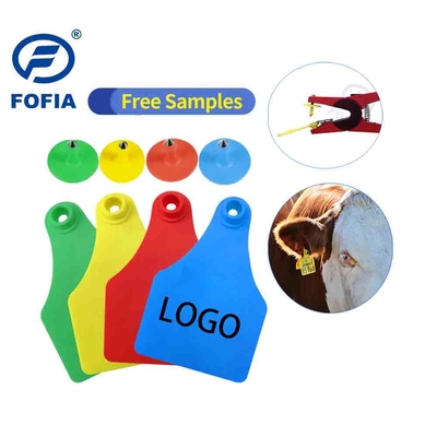 علامة RFID المرئية صغيرة/متوسطة/كبيرة الحجم لإدارة الحيوانات تدعم الطباعة بالليزر 134.2 كيلو هرتز أصفر أو لون آخر