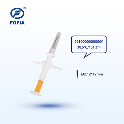 شريحة درجة حرارة الحيوان ISO11784/85 مع حقنة - Fofia HT003 Smart Health Tag