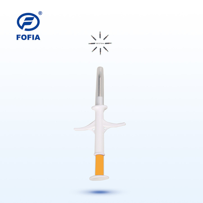 HT003 رقاقة RFID قابلة للحقن مع جهاز استشعار درجة الحرارة ISO11784/85 FDX-B معتمدة