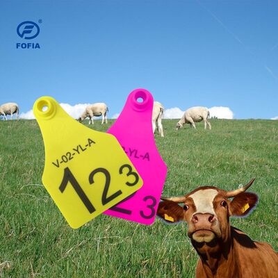 White Animal Tracking Customizable Laser Print Ear Tags Livestock Tags for Animal Identification and Tracking