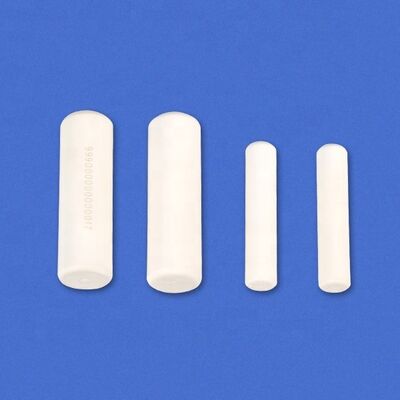 علامة أذن الماشية RFID البيوكيراميكية مع 15 بت للتشفير الليزر الحفر 134.2kHz علامة تعريف الحيوانات المقاومة للماء بولوس