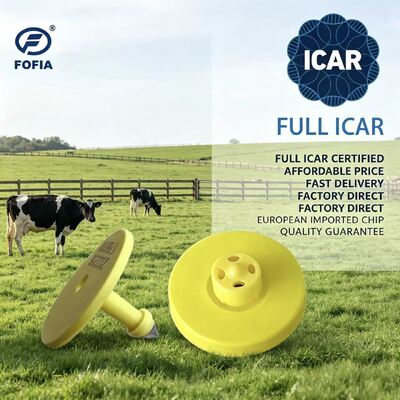علامات الأذن الإلكترونية معتمدة من ICAR تصميم TPU دائم لتتبع الماشية وأنظمة إدارة الماشية الشاملة