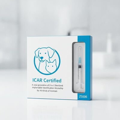 معتمد من ICAR جيل جديد من شريحة التعريف الدقيقة المعقمة القابلة للزرع 2 في 1 لجميع أنواع الحيوانات ZS006