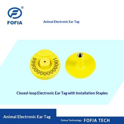 علامة الأذن الإلكترونية منخفضة التردد FDX الجديدة RFID علامة حيوانية مزدوجة كاملة الخنزير الماشية مفتوحة / مغلقة الفم تحديد الحيوانات الأليفة