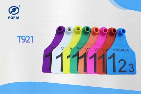 T921 الحيوانات الماشية الأصفر الماعز العلامة الأذن RFID TPU مزرعة الماشية الحصان