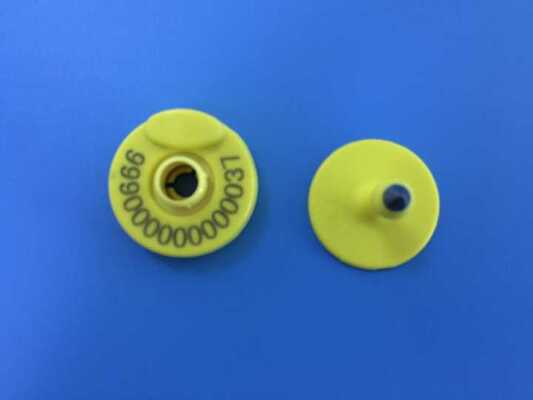 ملصقات الأذن من مواد TPU RFID 134.2KHz ملصقات الأذن المصغرة للفئران