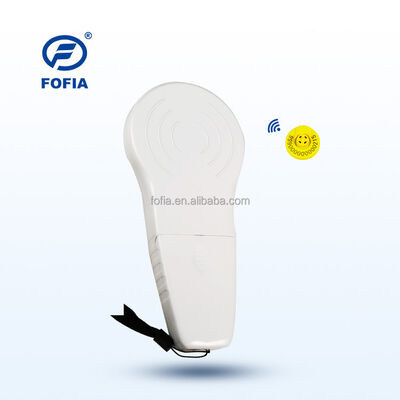 FOFIA قارئ محمول باليد من البلاستيك المتين RFID مع شاشة OLED مقاس 128 × 32 / USB للاستخدام طويل المدى للحيوانات الأليفة والمزرعة / المزرعة