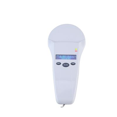 قارئ RFID يدوي دائم مع شاشة OLED 128x32 USB للبلاستيك حل بعيد المدى للاستخدام في الحيوانات الأليفة والمزارع والمزارع