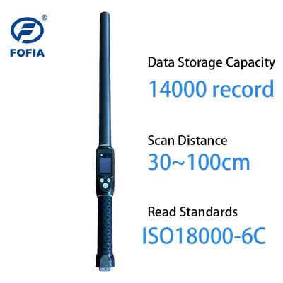 FOFIA مقاوم للماء الطويل المدى 134.2kHz RFID القارئ علامة الأذن البروتوكول ISO11784/5 30-100cm مسافة القراءة PVC