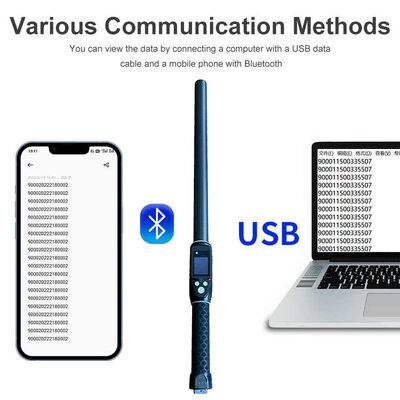 مضاد للماء طويل المدى 134.2kHz قارئ علامة الأذن RFID ISO11784/5 البروتوكول 30-100cm مسافة القراءة PVC