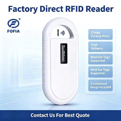 قارئ بطاقات RFID الحيوانية المتنقلة PT160 134.2kHz شاشة OLED بطارية الليثيوم USB بروتوكول ISO 11784/11785