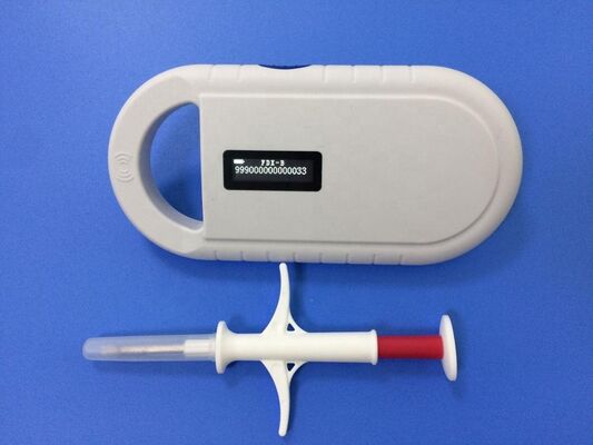 يده البلاستيك الحيوان رقاقة قارئ بطاقة RFID PT160 134.2 كيلو هرتز شاشة OLED USB بطارية ليثيوم CE معتمد ISO 11784/11785