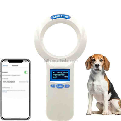 مقاوم للماء FOFIA PT200 قارئ محمول باليد RFID 128x64 شاشة OLED قراءة لمسافات طويلة 10-20 متر بروتوكول ISO11784/5