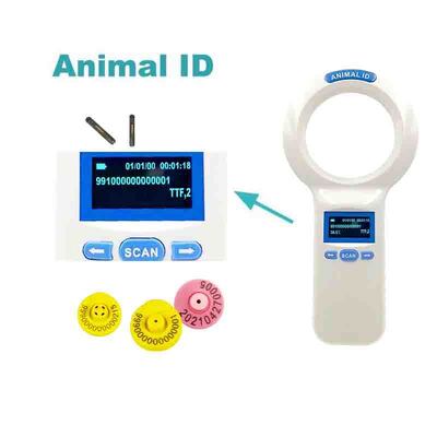 مقاوم للماء FOFIA PT200 قارئ محمول باليد RFID 128x64 شاشة OLED قراءة لمسافات طويلة 10-20 متر بروتوكول ISO11784/5
