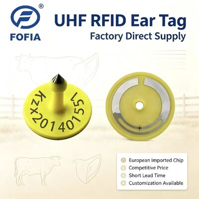 فوفيا ICAR ET926 RFID مقاوم للماء TPU علامات أذن الحيوانات FDX-B 134.2Khz EM4305 رقائق الماشية الماشية الخنازير الخراف
