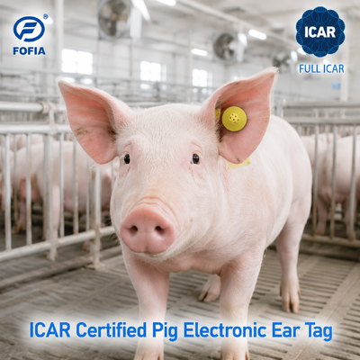 Fofia ET908 RFID علامة الأذن الحيوانية 134.2 كيلو هرتز FDX-B علامة معرف الماشية الذكية مع ICAR الكامل