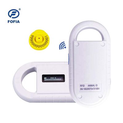 فوفيا المحمول البلاستيكية الحيوانية الرقاقة المجهرية قارئ بطاقات RFID PT160 134.2kHz شاشة OLED بطارية الليثيوم USB معتمدة ISO
