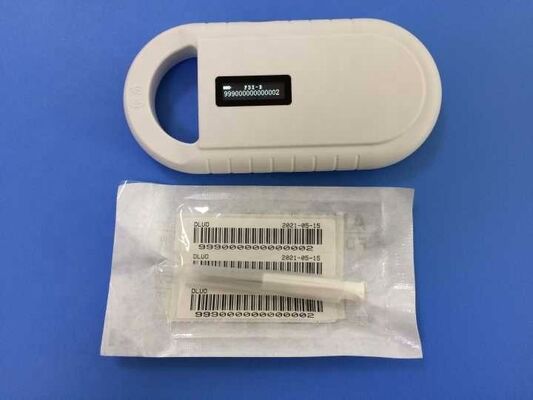 فوفيا المحمول البلاستيكية الحيوانية الرقاقة المجهرية قارئ بطاقات RFID PT160 134.2kHz شاشة OLED بطارية الليثيوم USB معتمدة ISO