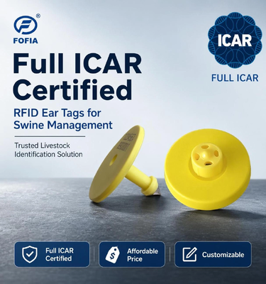 كامل ICAR ET908 مقاوم للماء RFID علامات الأذن الحيوانية FDX-B 134.2Khz EM4305 رقائق للماشية البقرة بطاقات التحكم في الوصول الإلكترونية