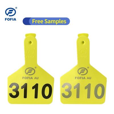 Custom New Plastic Yellow Cattle Ear Tags for Livestock Management | Farm Feedlot Cow ID Tracking