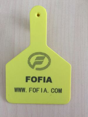 Custom New TPU Plastic Yellow Cattle Ear Tags Laser Coding | Fofia T914 Model for Livestock Management Farm Feedlot Cow ID