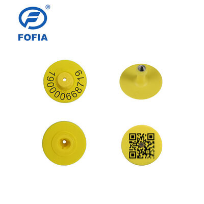جديد UHF إلكترونية مقاومة للماء RFID TPU 5.7mm أصفر حيوان أذن العلامات ET933+T901 رقائق 5 سنوات الضمان