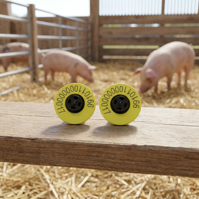 جديد كامل ICAR ET908 الحيوانات البقرية الحيوانات الرقمية الرقمية الرقمية RFID LF ear tag BLE ISO11784/5 مادة TPU 350N التوتر 5 سنوات الضمان الاستخدام المزارع