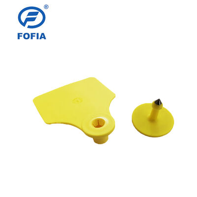 بطاقة أذن حيوان مقاومة للماء ICAR Fofia T904+T901 عالية الجودة RFID TPU 72*57 مم ترميز ليزر ضمان 3 سنوات للاستخدام في المزرعة