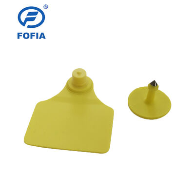 بطاقة أذن حيوان مقاومة للماء ICAR Fofia T904+T901 عالية الجودة RFID TPU 72*57 مم ترميز ليزر ضمان 3 سنوات للاستخدام في المزرعة