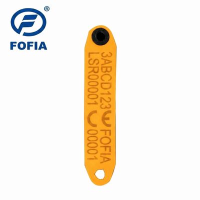 بطاقة أذن إلكترونية مقاومة لدرجات الحرارة العالية ومدمجة مضادة للسقوط من Fofia ET969 لخراف صفراء من مادة TPU بتقنية RFID