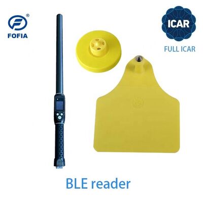 FOFIA جديدة كاملة ICAR دائمة مقاومة للماء RFID TPU علامات الأذن الصفراء ET908 + T905 رقائق المزرعة ضمان 5 سنوات الماشية 14.5mm