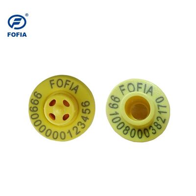 بطاقة أذن إلكترونية لتتبع الحيوانات من Fofia ET957+T967 للأغنام والماعز، بطاقة RFID عالية الجودة من مادة TPU مع ترميز ليزر