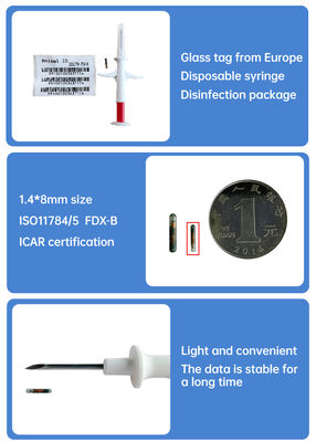 FOFIA الرقم الرقمي الجديد 134.2kHz الحيوانات ميكروشيب FDX/EM4305 رقاقة IP67 مقاوم للماء الماشية / الخنازير / الخراف الحيوانات الأليفة PP