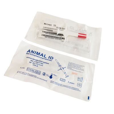 رقاقة تعريف الحيوانات الأليفة RFID 134.2 كيلو هرتز من مادة PP مقاومة للماء من Fofia، بطاقة أذن للحقن لمدة 1.5 سنة