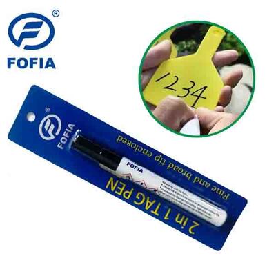 FOFIA New Plastic Cow & Pig Livestock Identification Marker Waterproof Animal Ear Tags with Mark Pen Black Ink 1 Year Warranty
