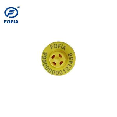 FULL ICAR Certified 134.2KHz FDX-B RFID TPU Material Yellow Sheep Cattle Ear Tag New Livestock Tracking ET957+T967 Fofia 5 Year