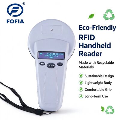 FOFIA PT580 RFID Handheld Reader 125kHz 134.2kHz ISO11784/5 OLED Display Range USB Pet Scanner