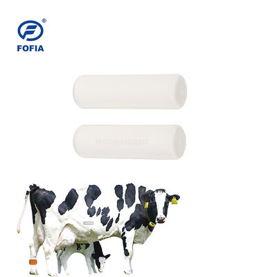 FOFIA ET912 Animal Identification Eartag Cattle RFID ISO11784/5 FDX-B/HDX 134.2kHz Waterproof Bioceramic QR Code Silicone