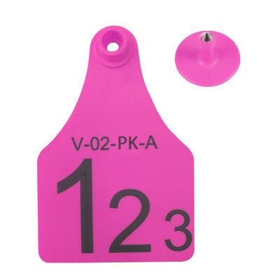 علامة RFID المرئية صغيرة / متوسطة / كبيرة الحجم الخيار الأفضل لإدارة الحيوانات دعم الطباعة بالليزر 134.2 كيهز الأصفر