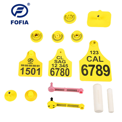 FOFIA RFID علامة أذن إلكترونية علامات تتبع الحيوانات مع مقياس حرارة للماشية والغنم