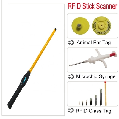 قارئ عصا RFID ماسح عصا RFID الميكروشيب للكلاب مع مسافة القراءة 20m