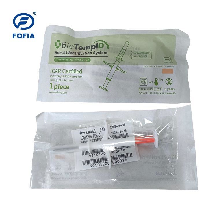 HT003 مراقبة الحرارة في الوقت الحقيقي ISO11784/5 FDX-B مجموعة رقاقة RFID للخيول والماشية