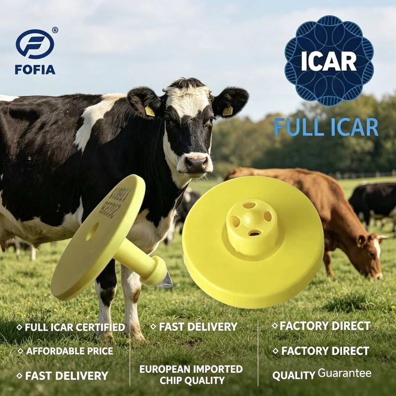 علامات الأذن الإلكترونية ISO11784 85 FDX B متوافقة مع ICAR معتمدة ضد الماء TPU RFID لتربية الماشية وتتبعها