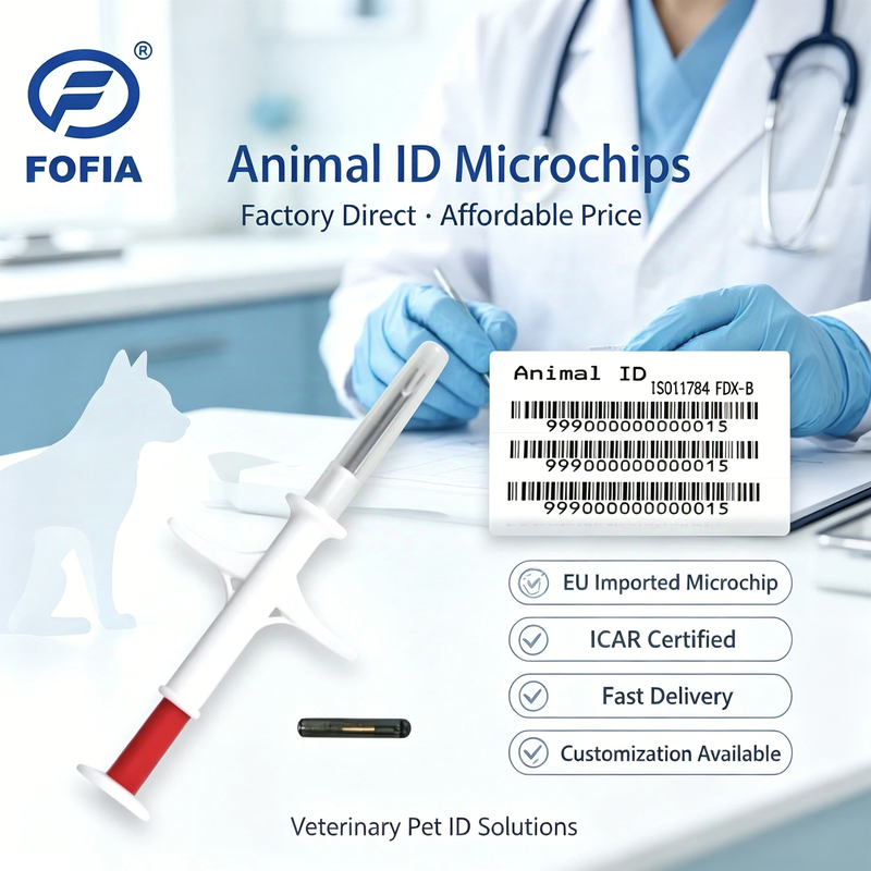 الشريحة الصغيرة القابلة لزرع ICAR مع ISO11784/5 FDX-B للتعرف على الحيوانات